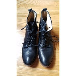 Black Ankle Lace-up Frye Boots